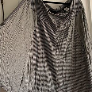 Talbots skirt 2X black and white stripes